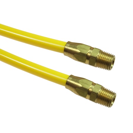 COILHOSE PNEUMATICS Flexcoil 1/4" ID x 5’ 1/4" MPT Rigid Reusable Yellow PR14-5-Y